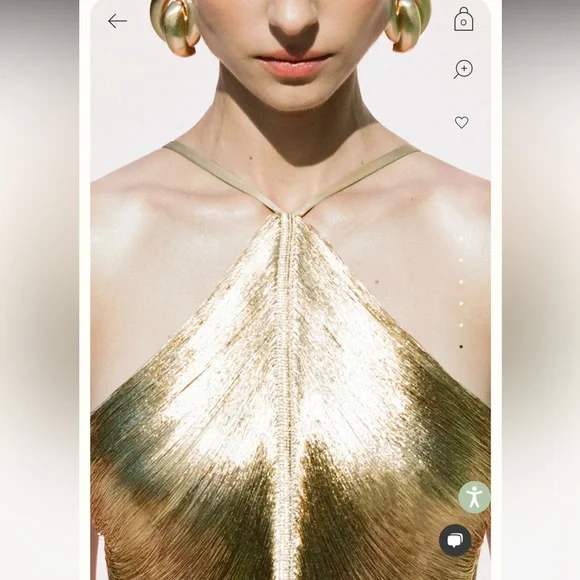 Cult Gaia QUELLA TOP in Light Gold - Picture 7 of 16